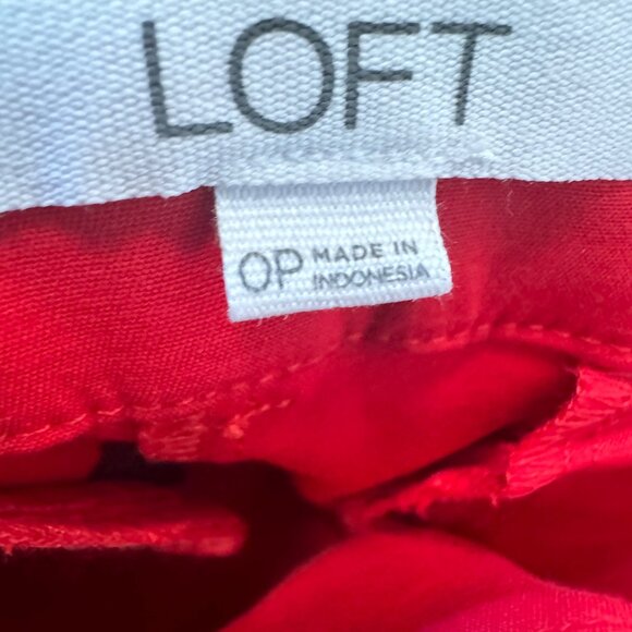 Loft Womens The Riviera Crop Pant Red Size 0P - Picture 5 of 7